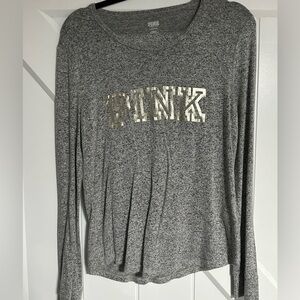 Gray Long Sleeve PINK pj set